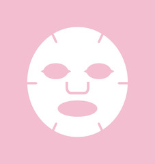 Facial mask flat icon. Medicine, cosmetology and health care.