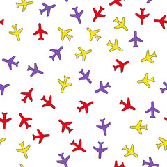 plane aircraft travel concept Seamless vector EPS 10 pattern