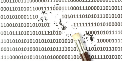 Removing computer data and clearing digital code from a hard drive or memory storage server as a...