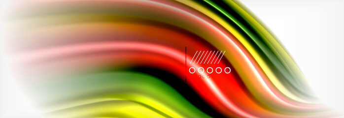 Smooth liquid blur wave background, color flow concept, illustration