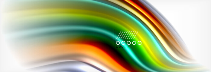 Fluid liquid colors abstract background, colorful geometric background - fluid shapes composition