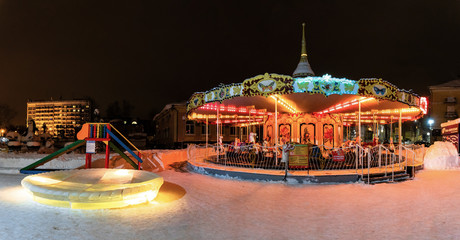 carousel at night