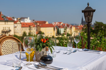 restaurant in Prague with a beautiful view