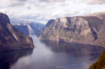 Fjords in the south of Norway on a sunny day