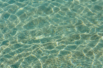 Background of the Red sea water surface and sandy bottom
