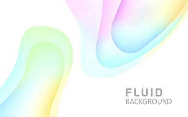 Fluid abstract background. Colorful liquid shape composition.