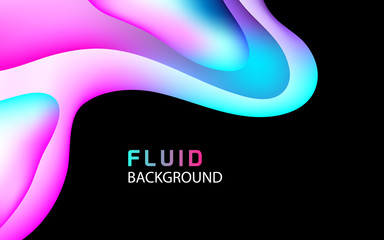Fluid abstract background. Colorful liquid shape composition.