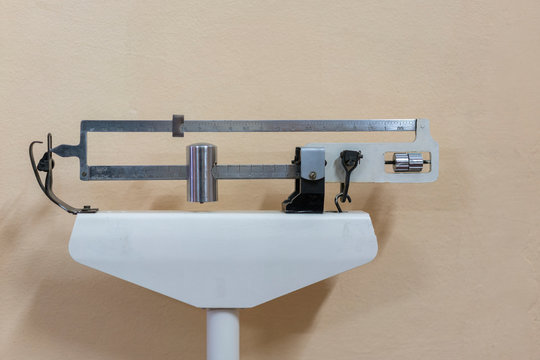 Vintage scales for weighing people.