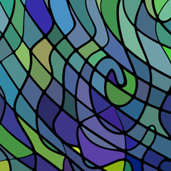 abstract vector stained-glass mosaic background