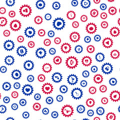 Gears and computer icons Seamless vector EPS 10 pattern