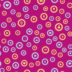 Gears and computer icons Seamless vector EPS 10 pattern