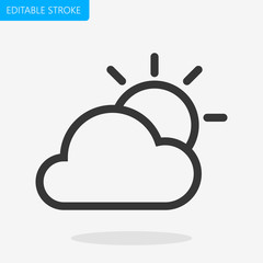 Weather icon Pixel Perfect Editable Stroke Vector