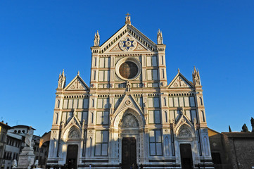 Fototapeta na wymiar Firenze, la chiesa di Santa Croce
