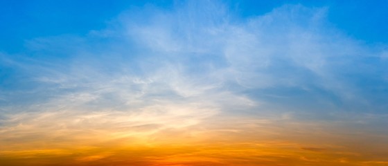Blue sky and cloud twilight nature background