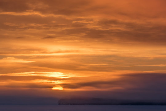 Winter sunrise over the Angara