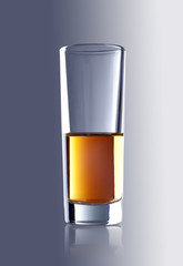 a glass of whiskey isolated 