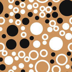 Rounds and circles Seamless vector EPS 10  Abstract geometric pattern. Multicolor Figures
