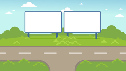 Fototapeta premium Billboard on the road