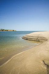 Sand shaped by the wind on Coroa do Aviao islet - Igarassu, Pernambuco, Brazil