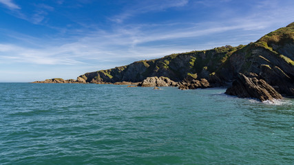 The Bristol Channel coast near Hele Bay, North Devon, England, UK