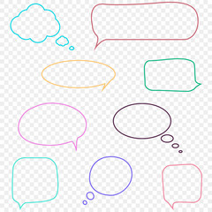 Speech bubbles vector set