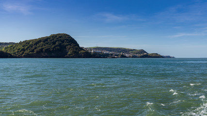 Naklejka premium The Bristol Channel coast near Hele Bay, North Devon, England, UK