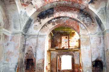 Fototapeta na wymiar Abandoned Christian temple.