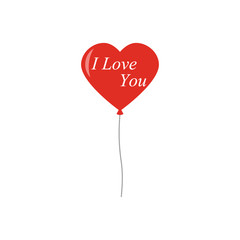 Fototapeta na wymiar Red balloons in isolated white background. Heart balloon