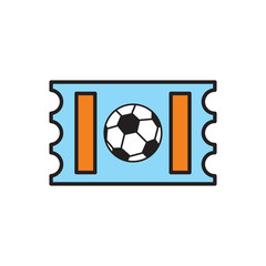 Soccer ticket icon on white background for graphic and web design, Modern simple vector sign. Internet concept. Trendy symbol for website design web button or mobile app