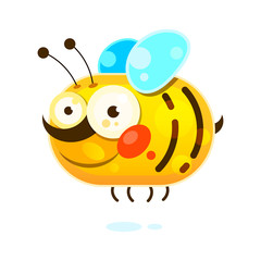 Honey Bee on white background vector illustration