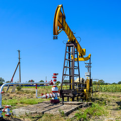 Pumping unit as the oil pump installed on a well