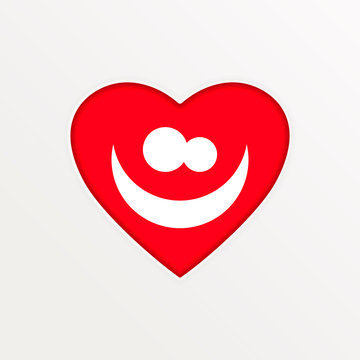 Heart, Symbol Of Love And Valentine S Day. Flat Icon. Vector Illustration.
