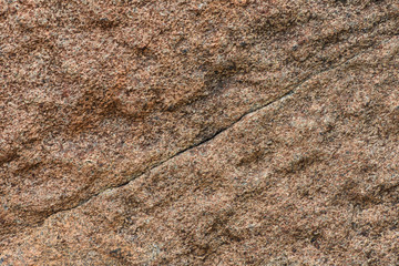 Natural Granite Rock Face Surface With Fissure
