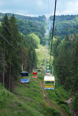 Ski Lift in the Mountains