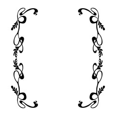 Empty decorative vintage  frame. Art Nouveau style ornamental border for your design