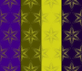 Green, purple color set of Geometric Pattern In Lace Style. Ethnic Ornament. Vector Illustration.