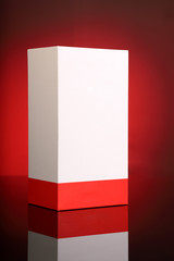 Blank Red White Packaging Box for Mockups