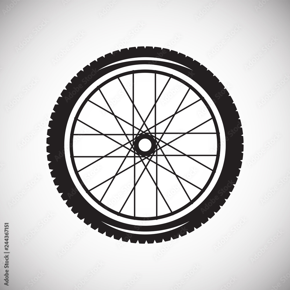 Poster wheel icon on white background for graphic and web design, modern simple vector sign. internet conce