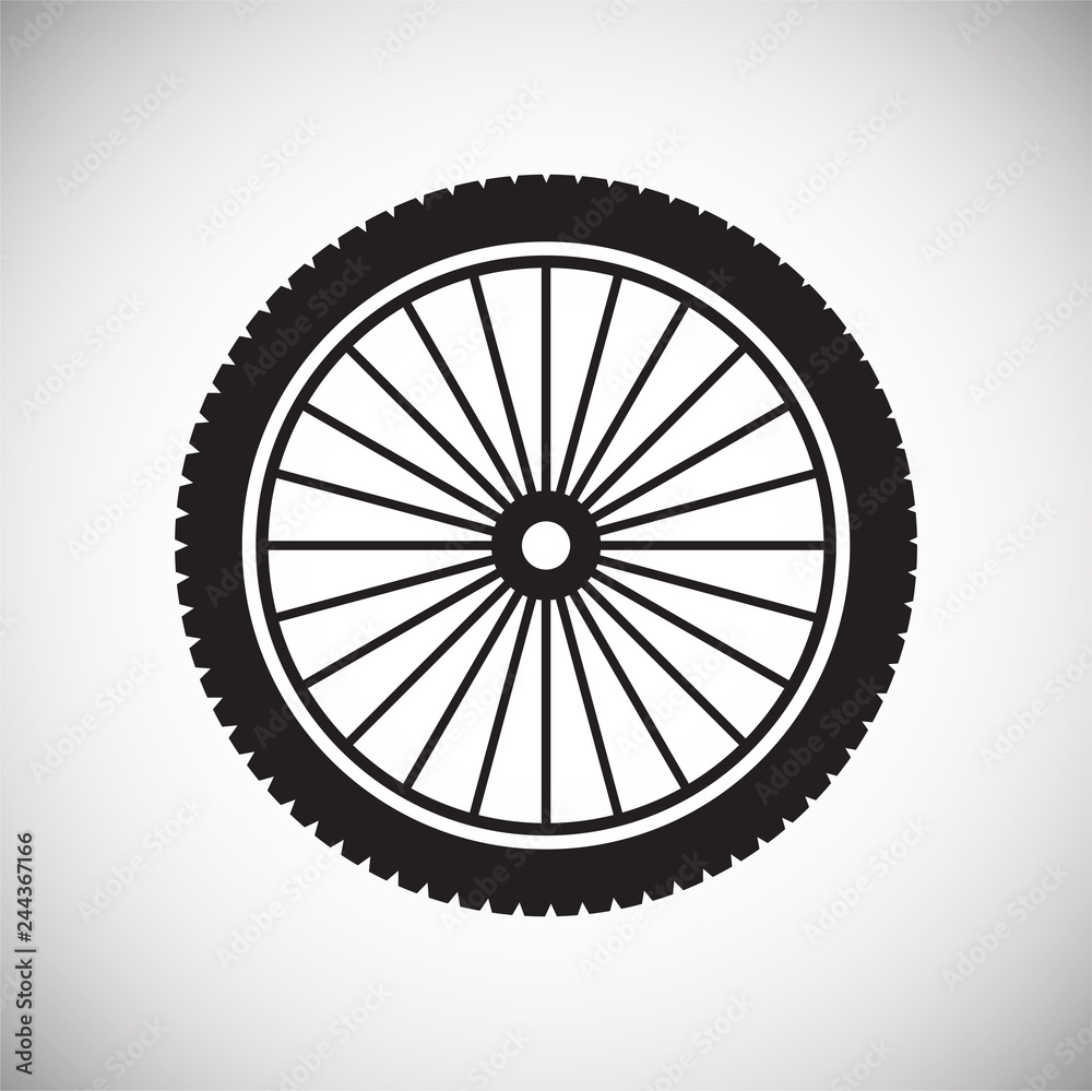 Poster wheel icon on white background for graphic and web design, modern simple vector sign. internet conce