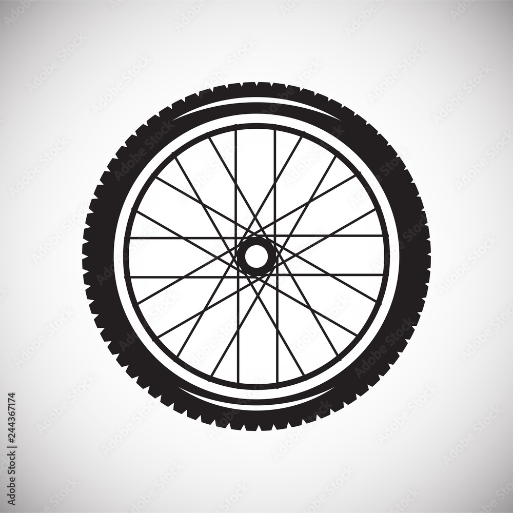 Poster wheel icon on white background for graphic and web design, modern simple vector sign. internet conce