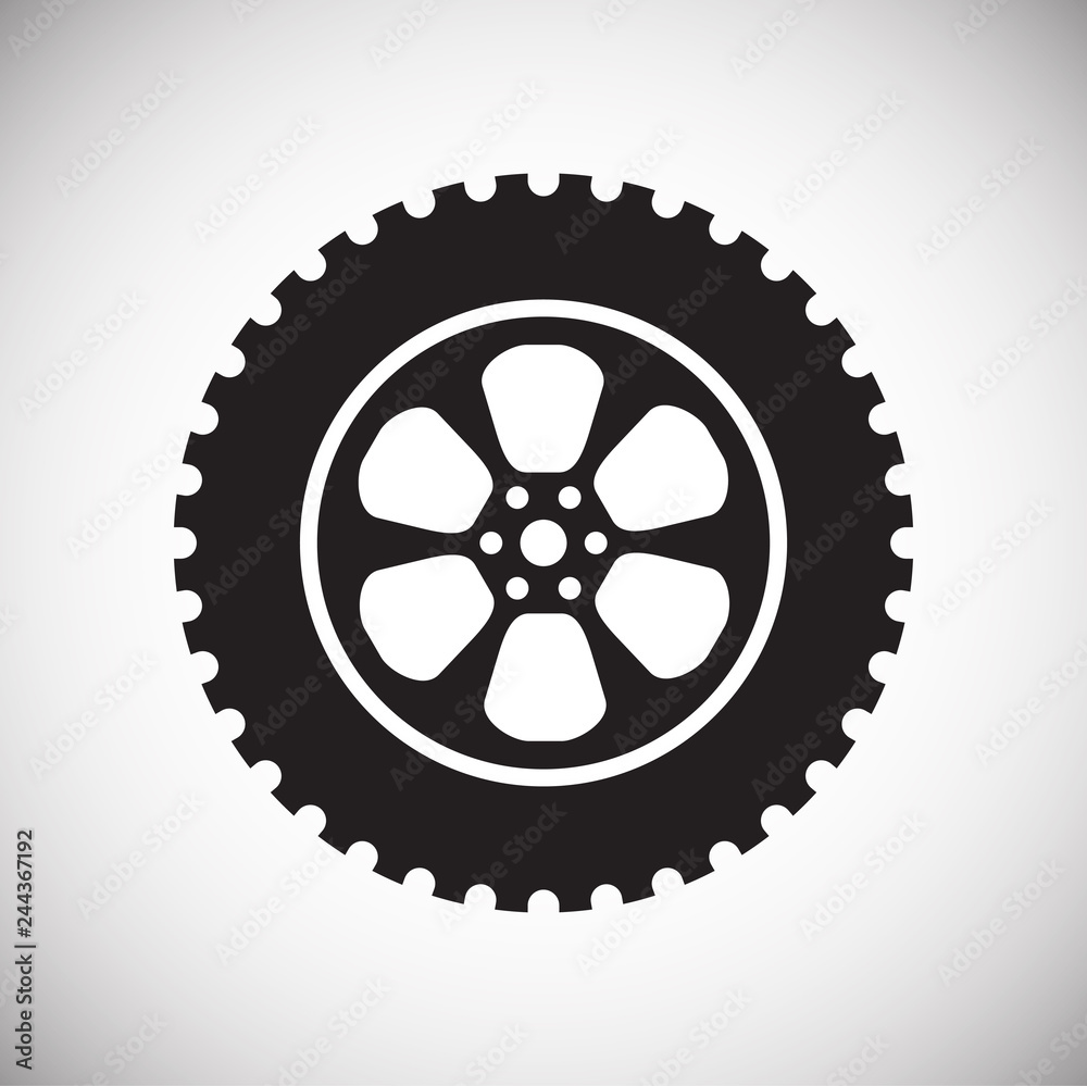 Poster wheel icon on white background for graphic and web design, modern simple vector sign. internet conce
