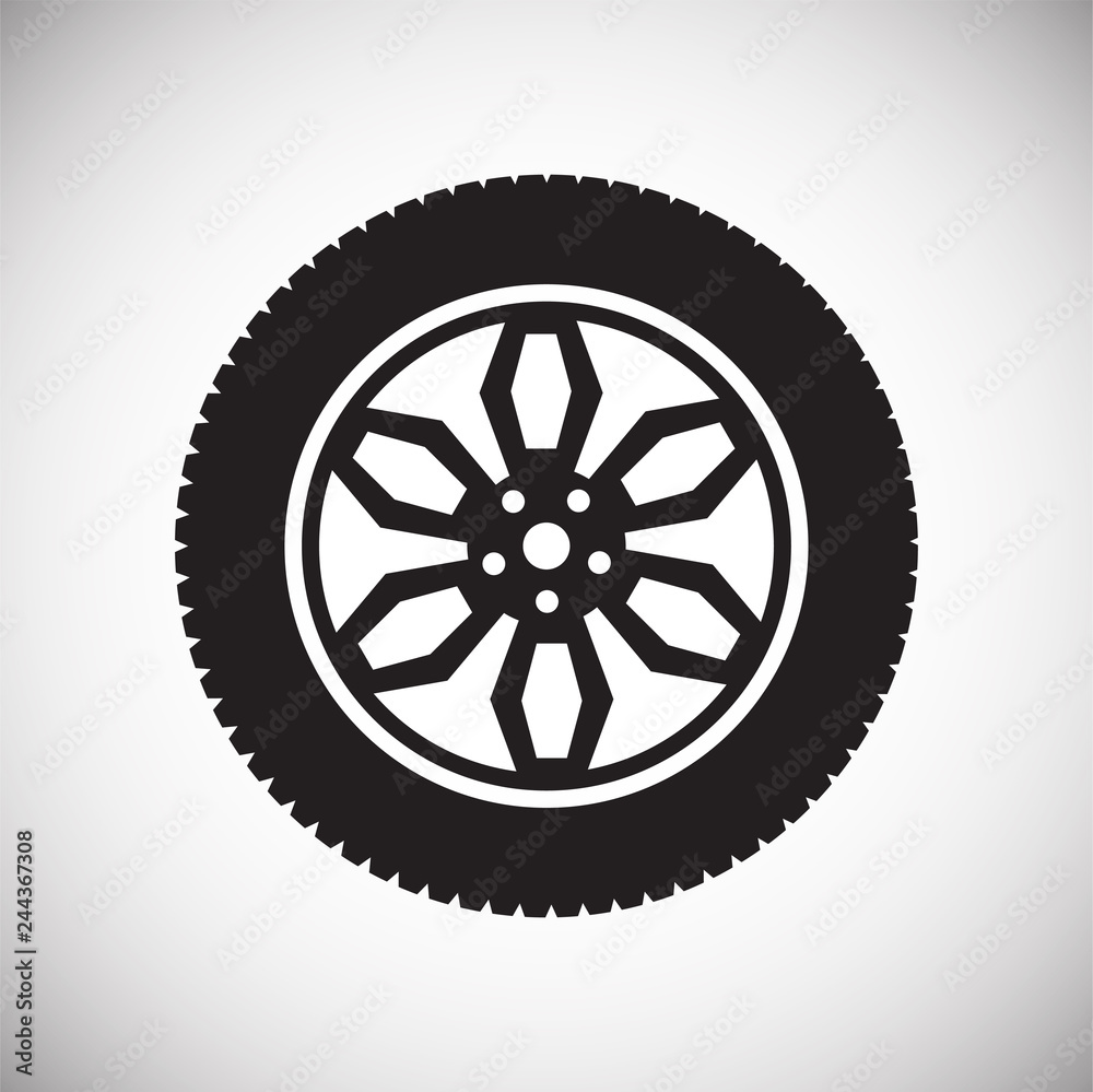 Poster wheel icon on white background for graphic and web design, modern simple vector sign. internet conce