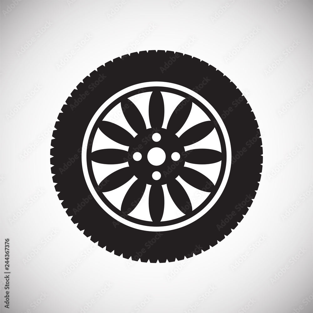 Poster wheel icon on white background for graphic and web design, modern simple vector sign. internet conce