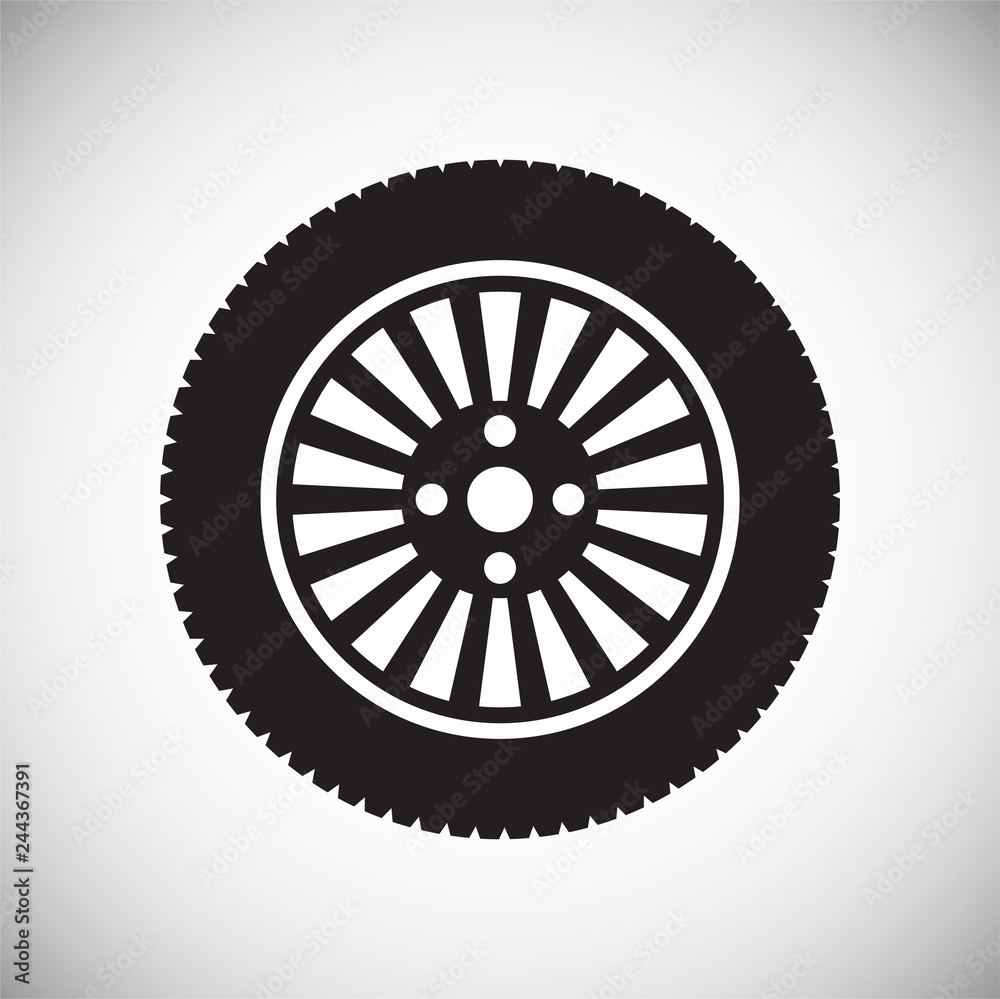 Poster wheel icon on white background for graphic and web design, modern simple vector sign. internet conce