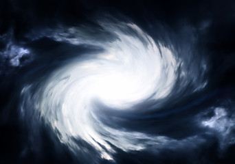 Blurred Whirlwind in the Clouds