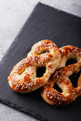 Two fresh beer pretzels
