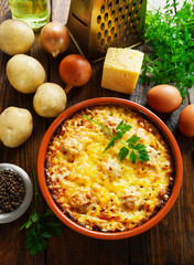 Homemade potato casserole