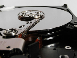 Detail from an opened hard disk