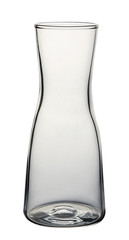 Glass empty vase isolated on white background. 
