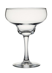 Empty Margarita Glass isolated on white background. 